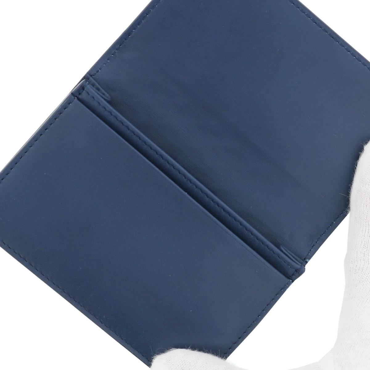 BOTTEGA VENETA ボッテガヴェネタ 財(cái)布 小銭入れ/コインケース 133945 Navy leather カードケース 名刺入れ
