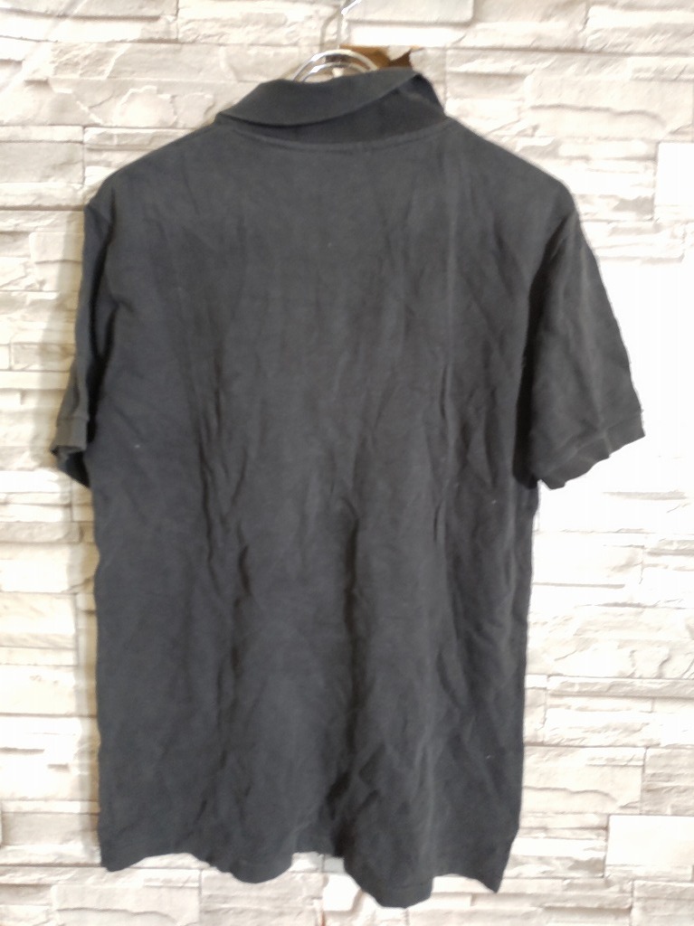 men's I846 英國制 80s～90s フレッドペリー FRED PERRY 鹿の子 半袖 ポロシャツ 42/107cm ブラック vintage ネコポス発送可