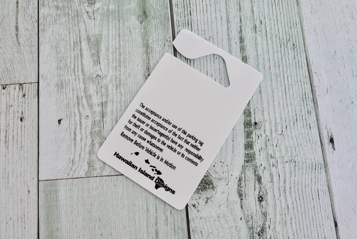 * Hawaiian смешанные товары * Гаваи парковка pa-mito бирка | машина аксессуары | украшение <RESPECT THE LOCALS OR FUCKING GO HOME>
