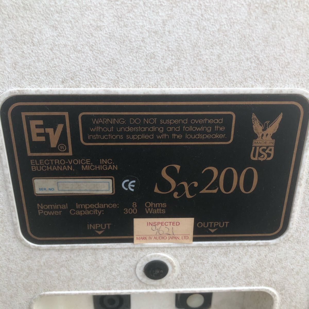 SX200 EV エレクトロボイス　② EV エレクトロボイス Electro-Voice SX200 スピーカーペア