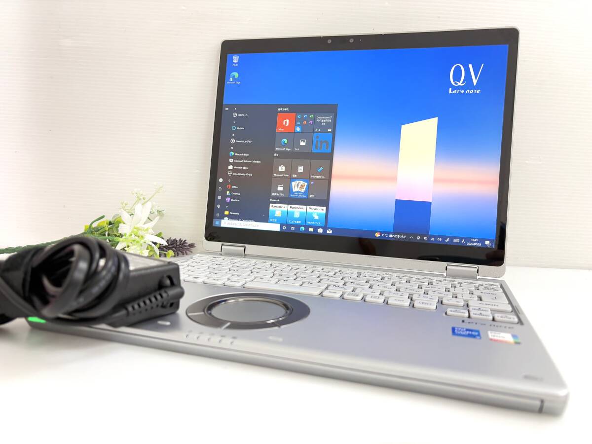 【バッテリー良好】Panasonic Let's note CF-QV1RDAKS『Core i5(1145G7)2.6Ghz/RAM:16GB/SSD:256GB』12インチ WQXGA+タッチ Win11 動作品