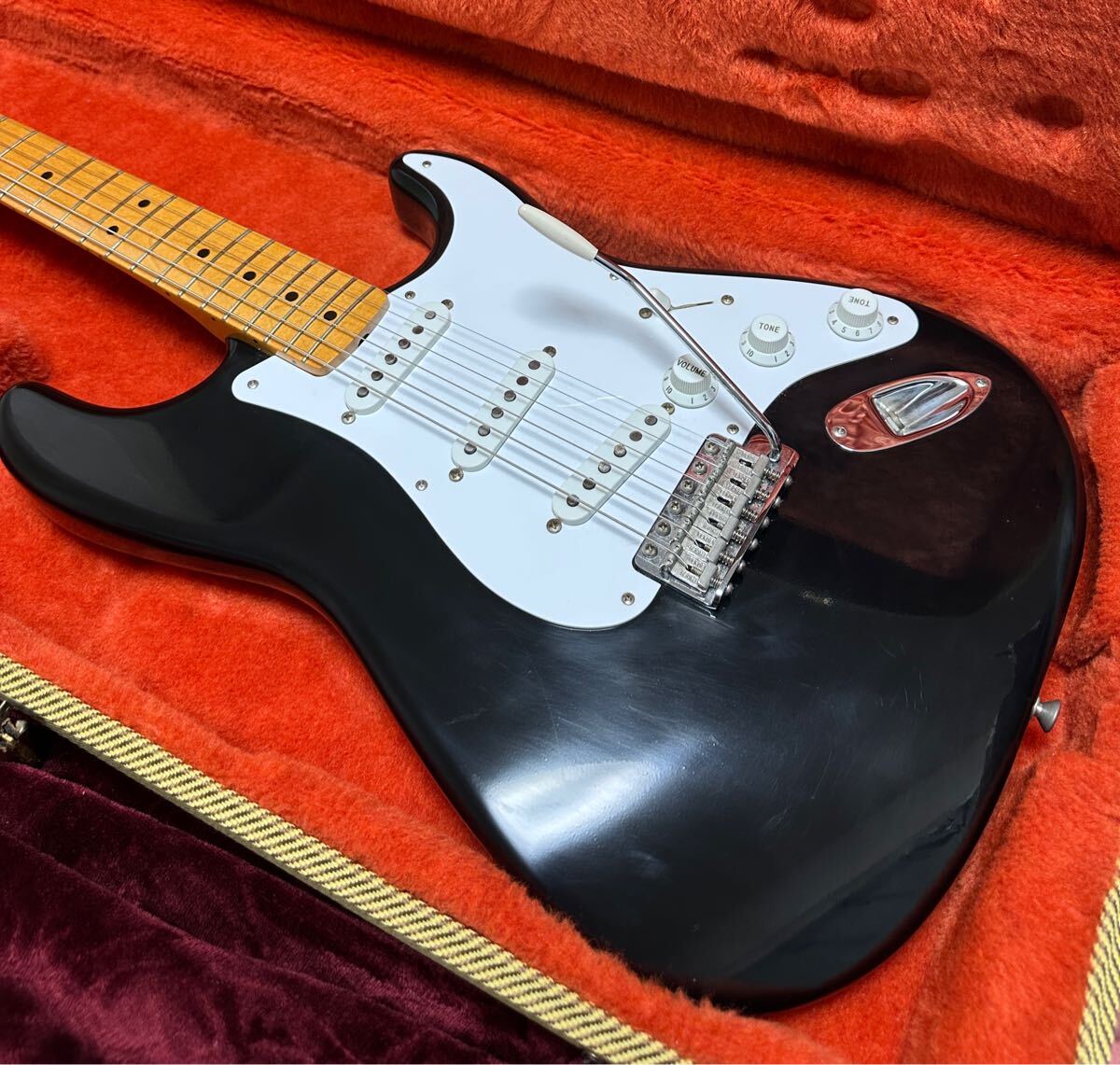 ★美品★激レア★Fender American Vintage 57 Stratocaster マルチレイヤーblack/candy apple red AVRI 