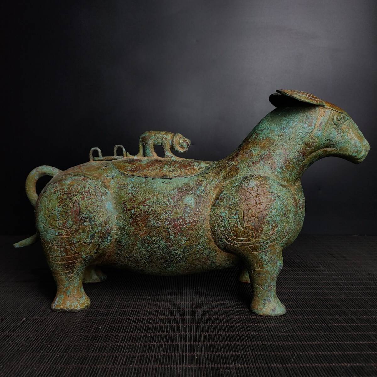サイの置物 中国青銅器 【公式通販】
