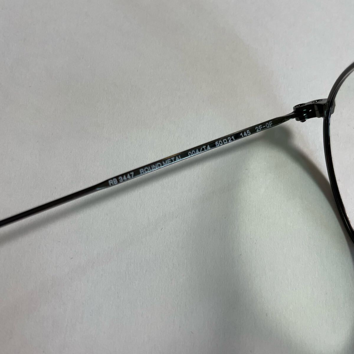 ④ Ray-Ban RB3447 ROUND METAL 004/T4 5021 145 2F-0F ラウンドメタル アイウェア サングラス 50□21 ケース付 イタリア制