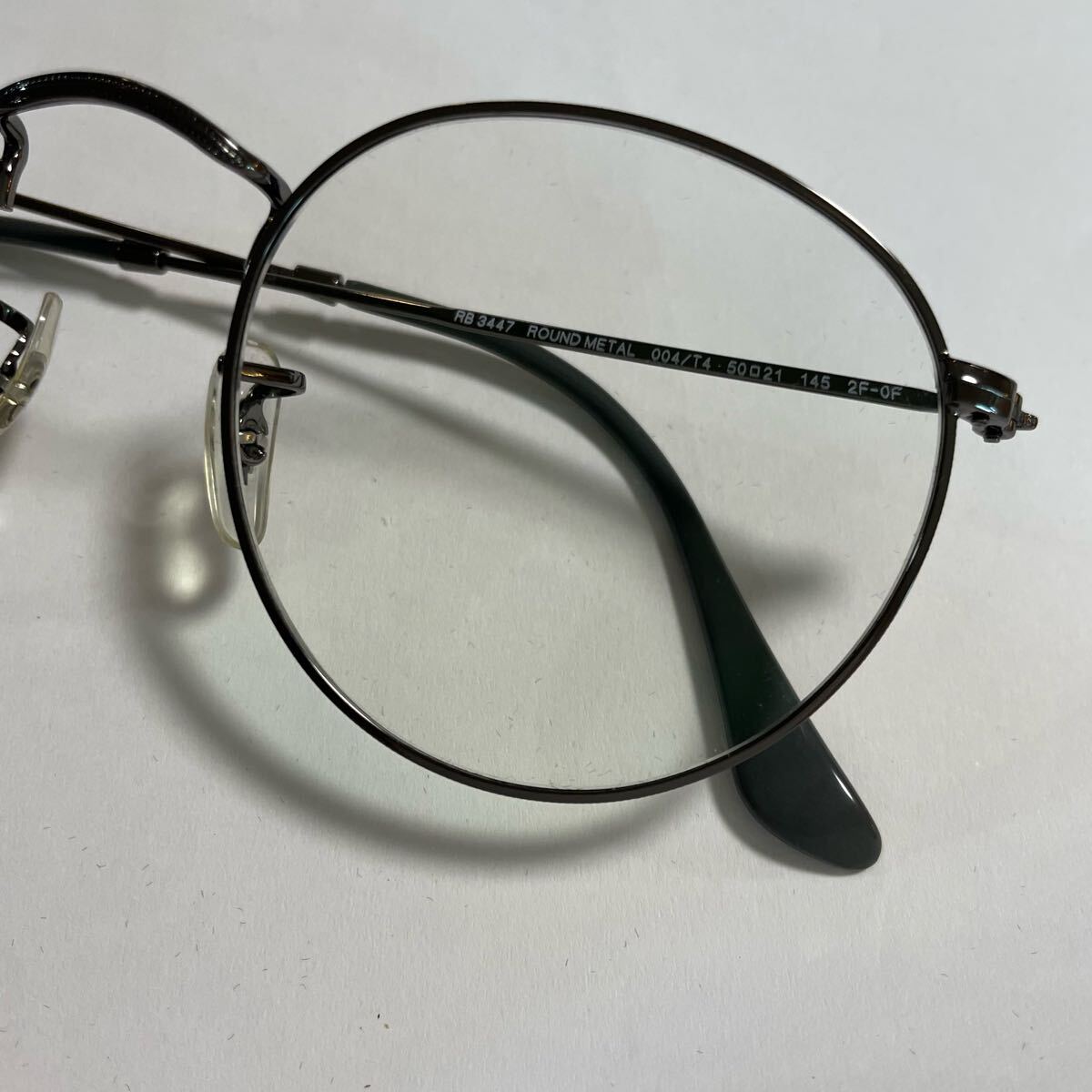 ④ Ray-Ban RB3447 ROUND METAL 004/T4 5021 145 2F-0F ラウンドメタル アイウェア サングラス 50□21 ケース付 イタリア制