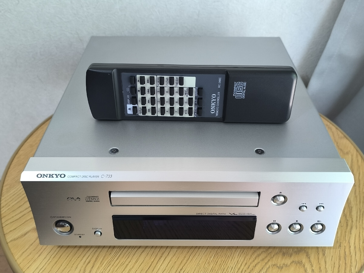 ??? ONKYO/オンキヨー C-733 CDプレーヤー リモコン付 ???