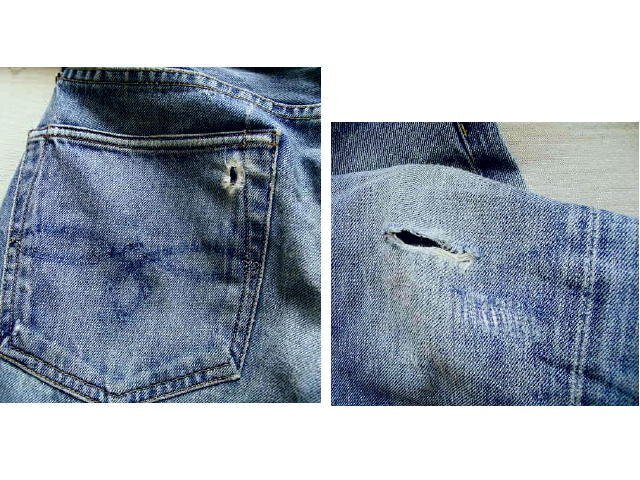 即決[W30L30]RRL USA制 13AW IRONWOOD WASH LOW STRAIGHT ローライズ ストレート タタキリペア アメリカ デニム パンツ■4380
