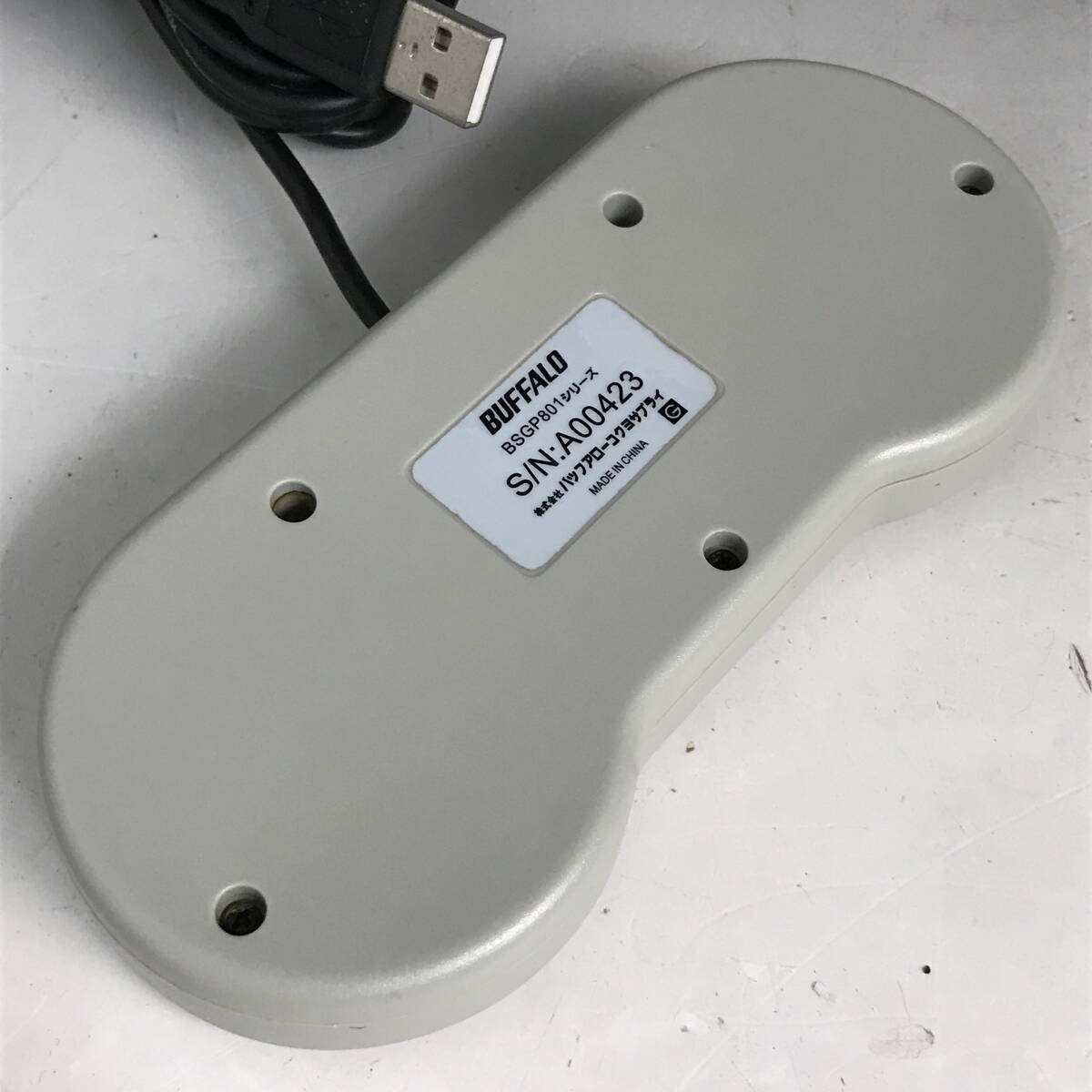 UNY36/79 BUFFALO レトロ調(diào) USB ゲームパッド 8ボタン グレー SFC スーパーファミコン コントローラー BSGP801GY Windows Android 〇