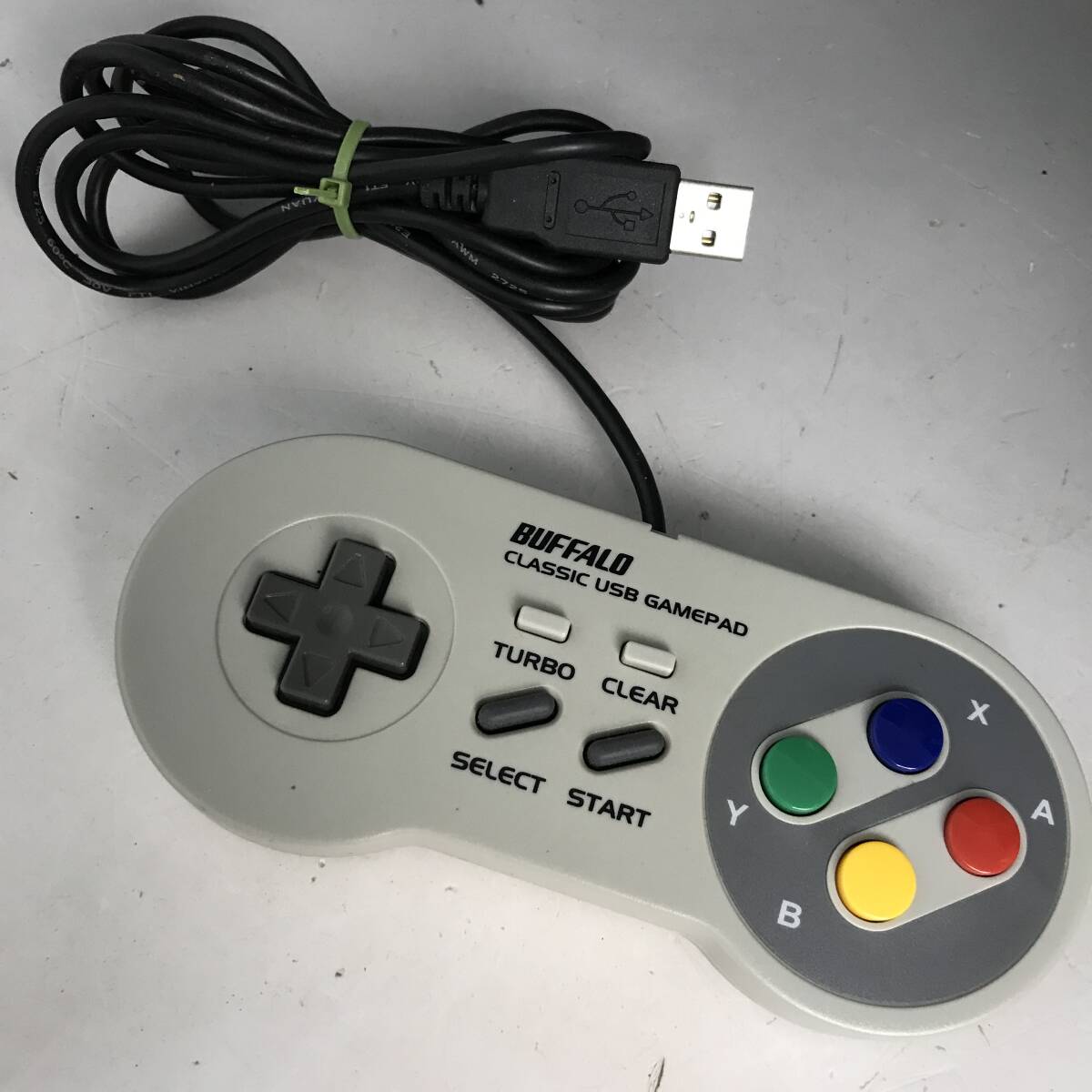 UNY36/79 BUFFALO レトロ調(diào) USB ゲームパッド 8ボタン グレー SFC スーパーファミコン コントローラー BSGP801GY Windows Android 〇