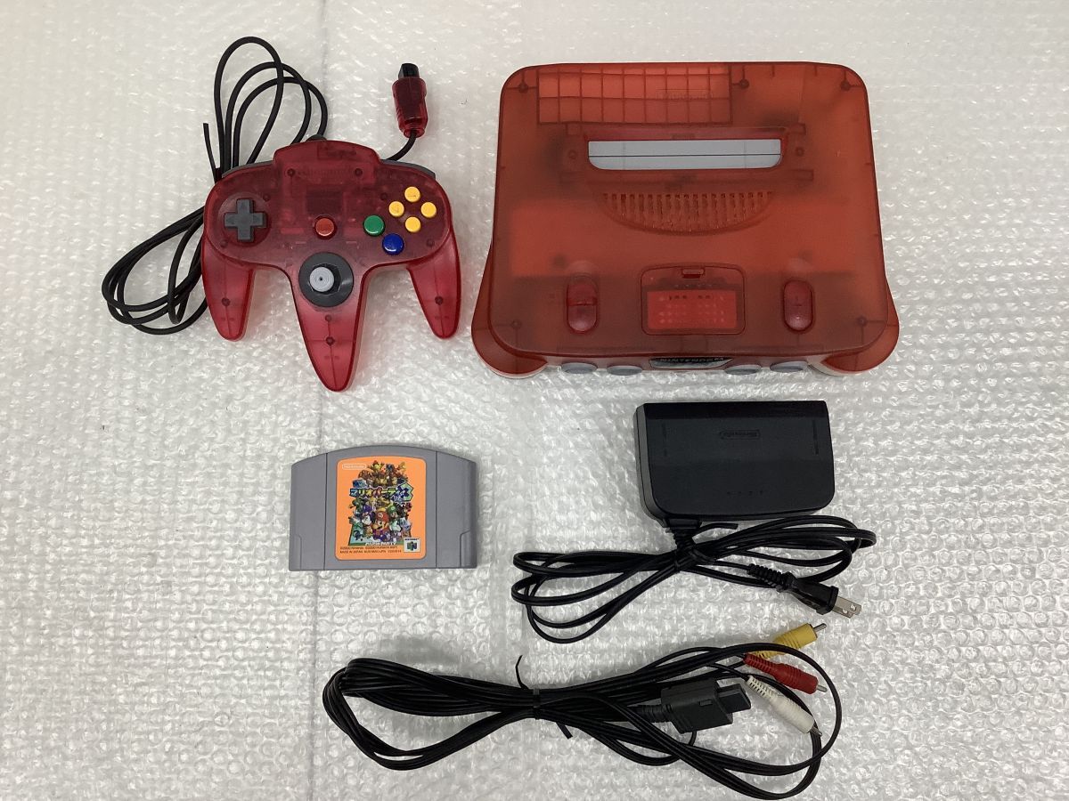 D107-80 NINTENDO64 ニンテンドー64 本体 NUS-001 クリアレッド
