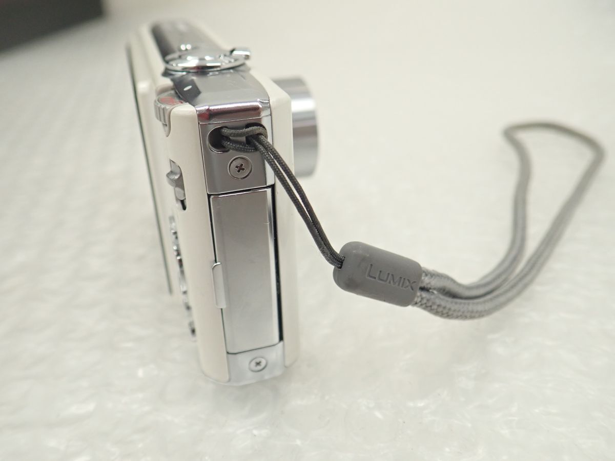 D447-60-M　稼働品　Panasonic パナソニック LUMIX　DMC-FX37 シェルホワイト　コンパクトデジタルカメラ/デジカメ　バッテリー?SDカード