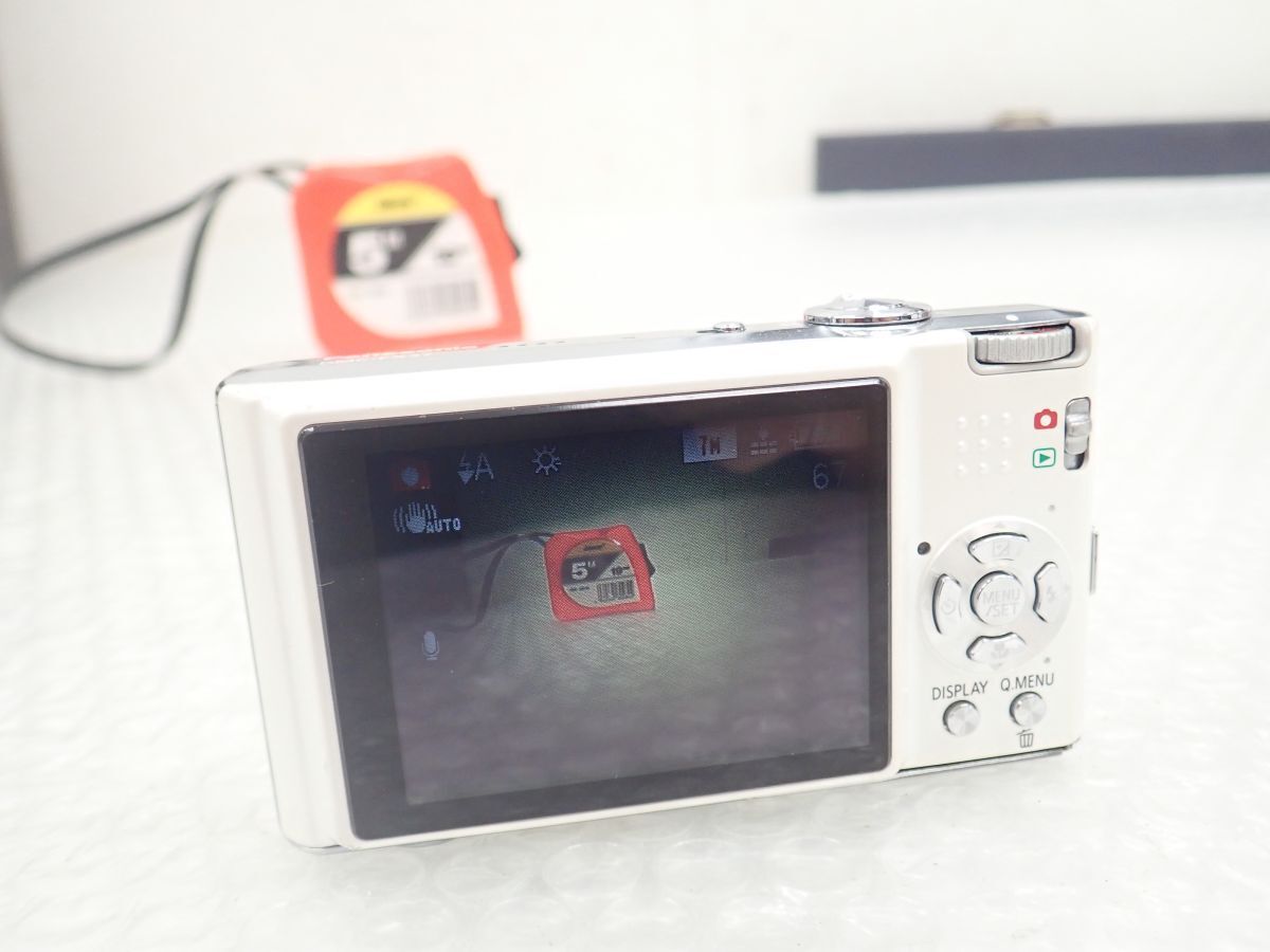D447-60-M　稼働品　Panasonic パナソニック LUMIX　DMC-FX37 シェルホワイト　コンパクトデジタルカメラ/デジカメ　バッテリー?SDカード