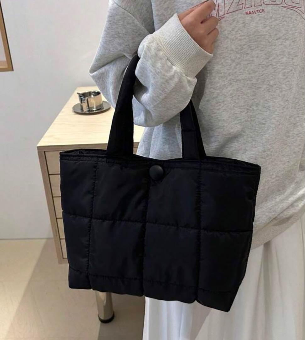 【新品】　可愛い　大人　キルティング　ダウン　トートバッグ　ハンドバッグ_画像5
