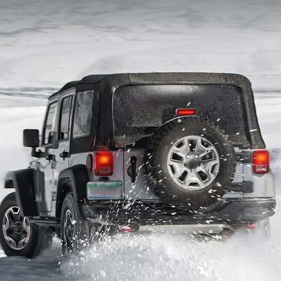  California грязь Star 07-18y Jeep Wrangler JK высокая яркость LED дополнительный стоп-сигнал на уровне глаз водителя внутренний черный бесцветные линзы 