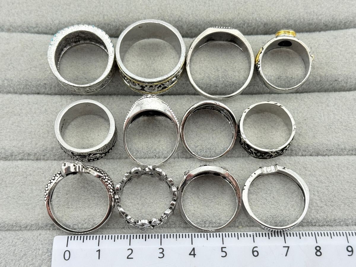 J221 кольцо кольцо серебряный цвет Vintage аксессуары 925 печать содержит материалы неизвестен imite-shon товар Showa Retro продажа комплектом много декортивный элемент 