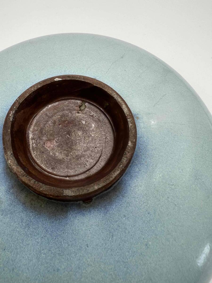  Song времена селадон . обжиг в печи синий .. фиолетовый .. запись [ старый дом поставка со склада ] обжиг в печи менять .. песок тарелка селадон название товар редкий товар Tang предмет старый . предмет времена предмет China старый изобразительное искусство антиквариат товар (E-93)