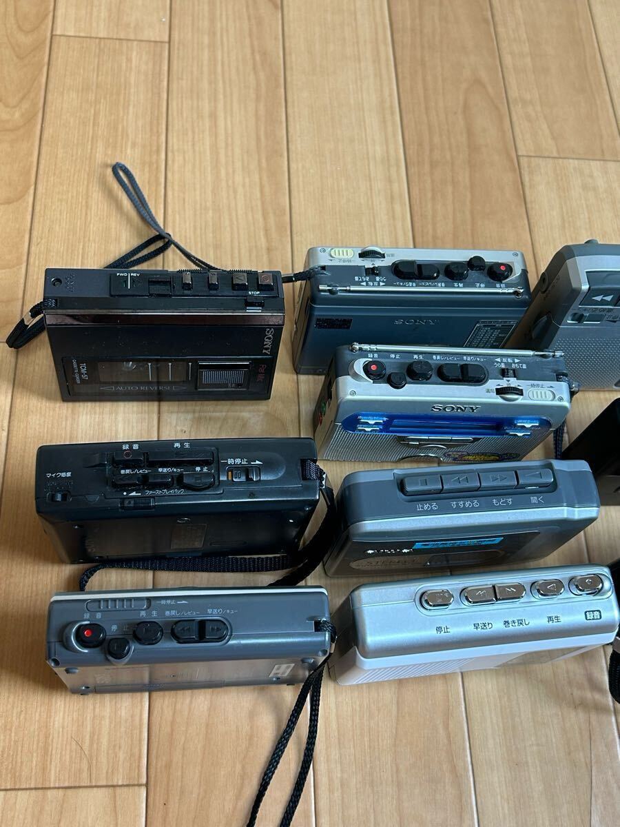 SONY AIWA ELPA YUSAN等 カセットレコーダーまとめてカセットコーダーTCM-400 TCM-30 TCM-57 WM-GX410 HS-PS120 TP-SS1その他中古ジャンク