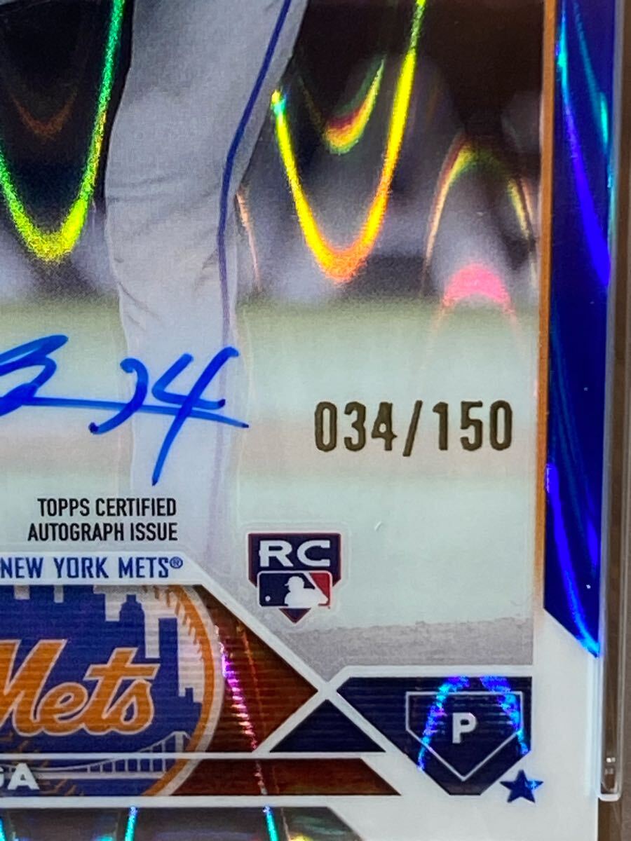 2023 Topps Chrome Rookie Autograph Kodai Senga Blue Ray Wave (34/150) カラーマッチ ジャージーマッチ PSA 10 千賀滉大