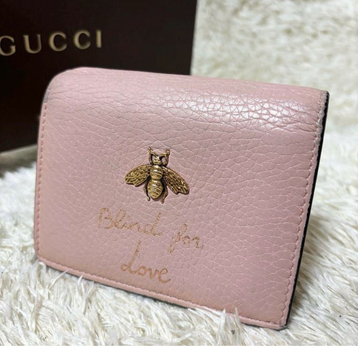 グッチ GUCCI アニマリエビー コンパクトウォレット 折り財布 美品】 GUCCI グッチ 折り財布 二つ折り サイフ コンパクト