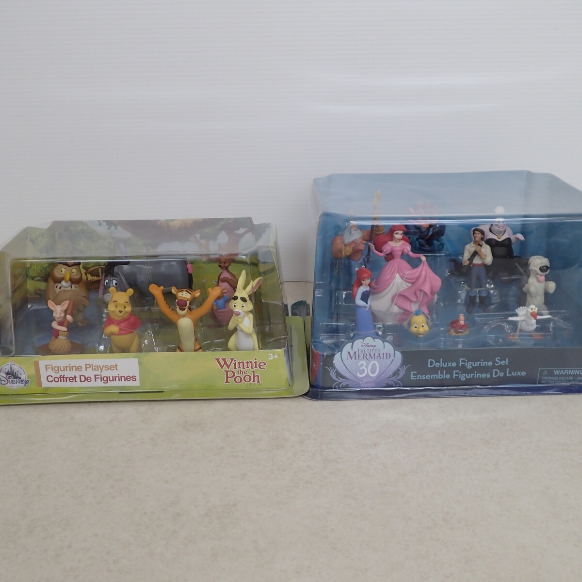 ディズニー フィギュア くまのプーさん/リトルマーメイド フィギュアセット まとめて2點(diǎn)セット Winne the Pooh the LITTLE MERMAID【IO