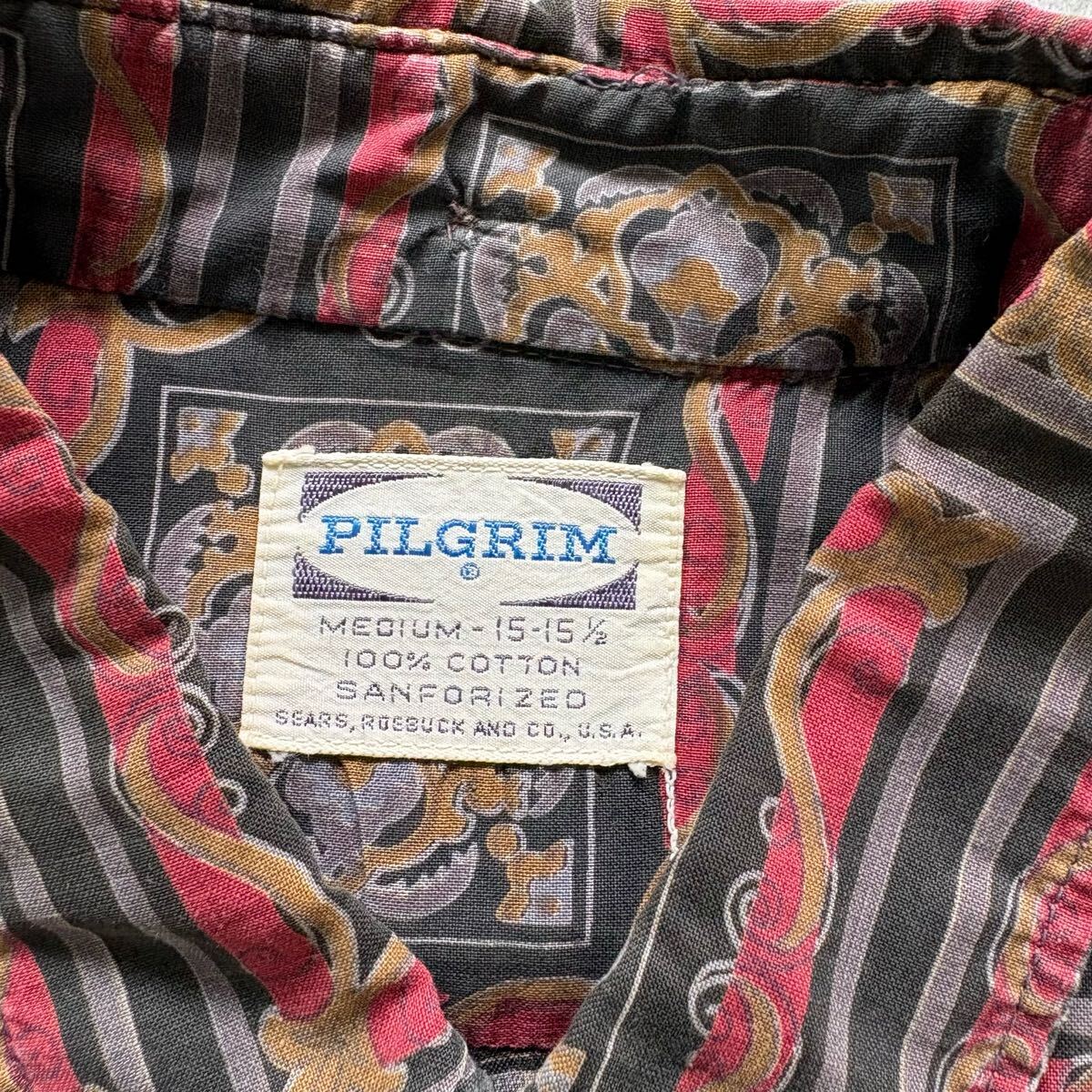PILGRIM 50s-60s 半袖ボタンダウンシャツ ピルグリム PILGRIM】ピルグリム Sears Roebuck 50s-60s 半袖シャツ ボタン