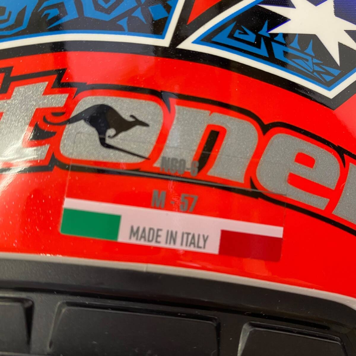 【美品】 NOLAN X-Lite X-803 STONER ストーナー フルフェイスヘルメットMサイズ 白?赤?青系 20146-120