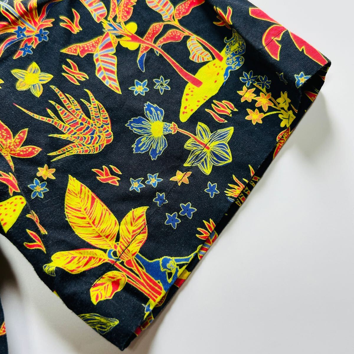 極美品★Paul Smith ポールスミス 総柄 ボタンダウン シャツ 花柄 開襟 アロハ ハワイアン BD メンズ 春夏トップス 希少 マルチカラー レア