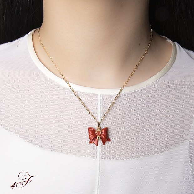 リボンキャット ネックレス 4F 送料無料 パルナートポック ブラフシューペリア ねこ 猫 ネコ 雑貨 小物 ネックレス ペンダント_画像6