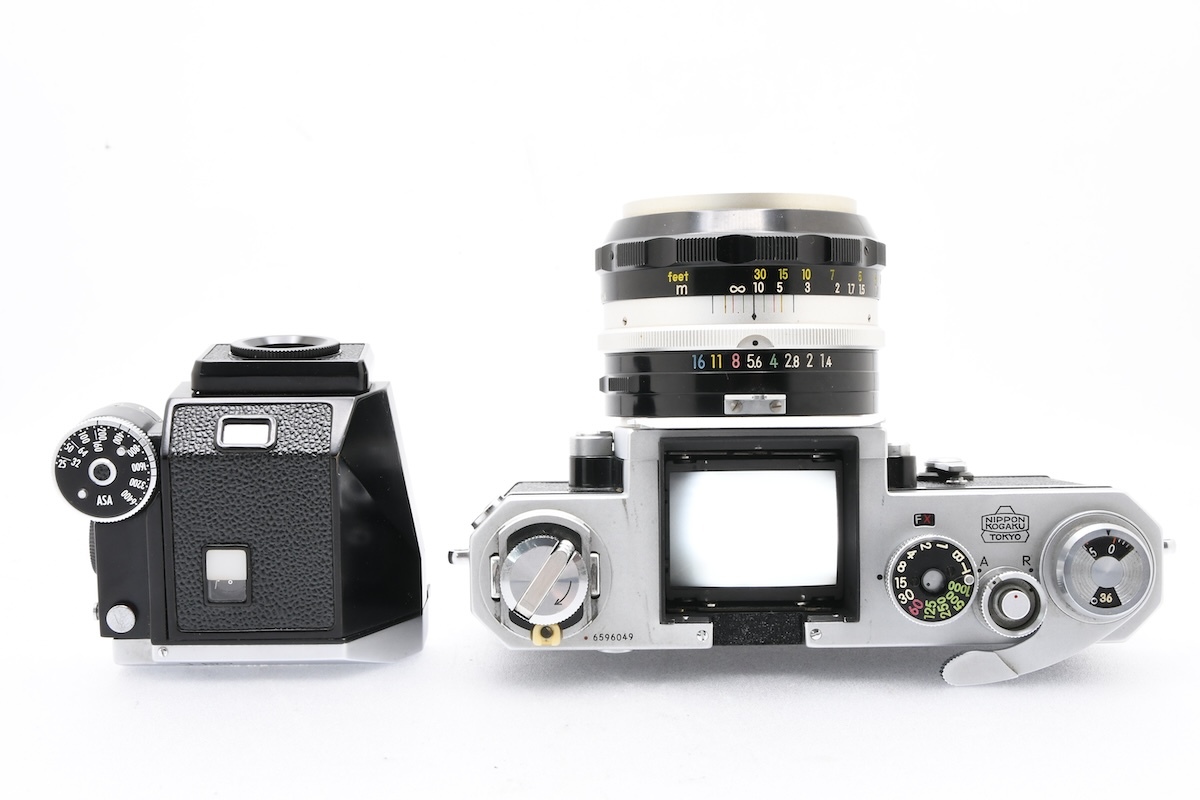 Nikon F фото mikT серебряный предыдущий период 659 десять тысяч шт. + не Ai NIKKOR-S Auto 50mm F1.4 Nikon однообъективный зеркальный пленочный фотоаппарат стандарт одиночный подпалина пункт линзы #33466