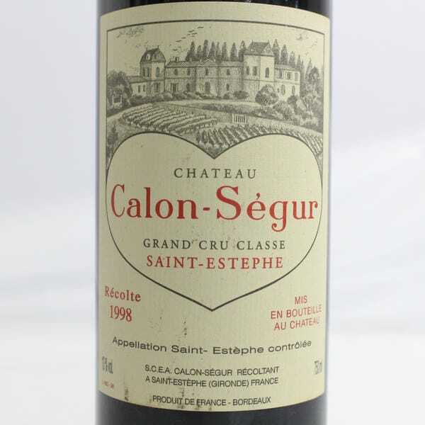Chateau Calon Segur（シャトー カロン セギュール）1998 13％ 750ml ※液面低下?キャプフィルムキズ G25F020023