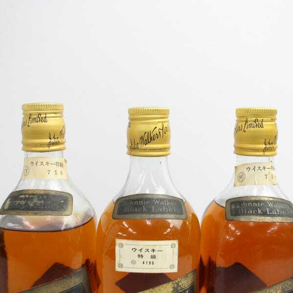1 иен ~[3 шт. комплект ]JOHNNIE WALKER( Johnny War машина ) черный этикетка золотой колпак 43% 760ml R25F230014