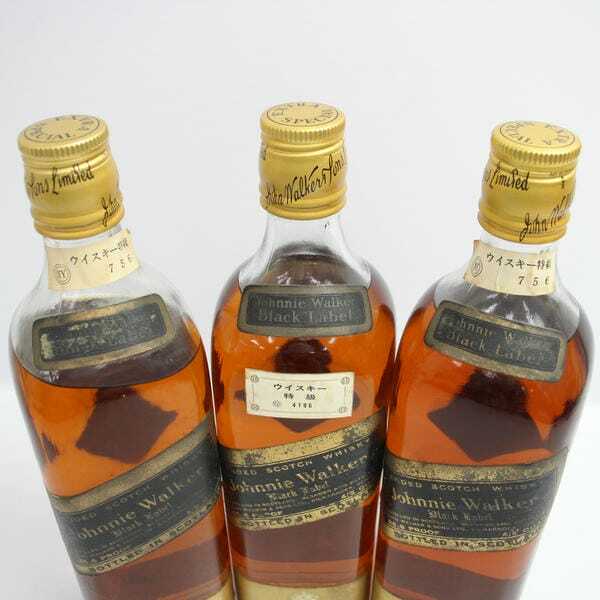 1 иен ~[3 шт. комплект ]JOHNNIE WALKER( Johnny War машина ) черный этикетка золотой колпак 43% 760ml R25F230014