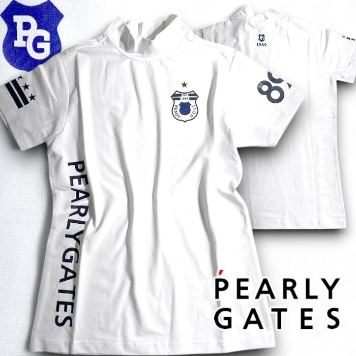 PEARLY GATES パーリーゲイツ 定1.3萬(wàn) 吸汗速干×接觸冷感 モックネック 半袖 カットソー ゴルフ レディース 2267792 030 1▲015▼50605w09