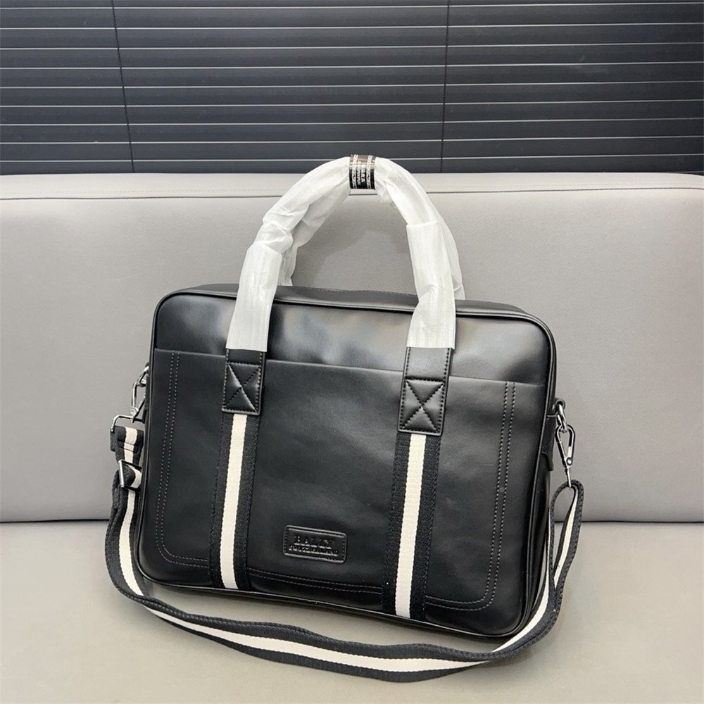 Bally Bally портфель мужской джентльмен портфель чёрный 2WAY Logo кожа сумка ходить на работу 