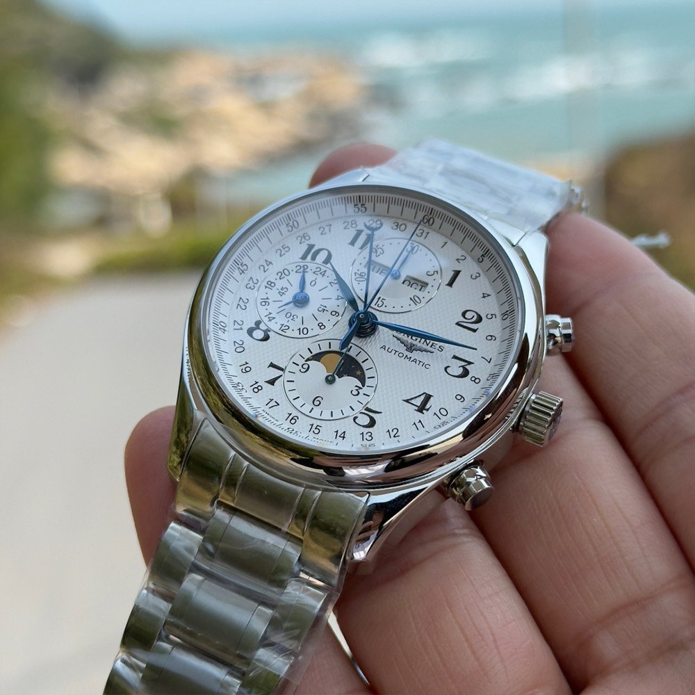 Longines Longines Master Collection Moonphase наручные часы мужской часы самозаводящиеся часы нержавеющая сталь джентльмен белый циферблат L2.773.4.78.6