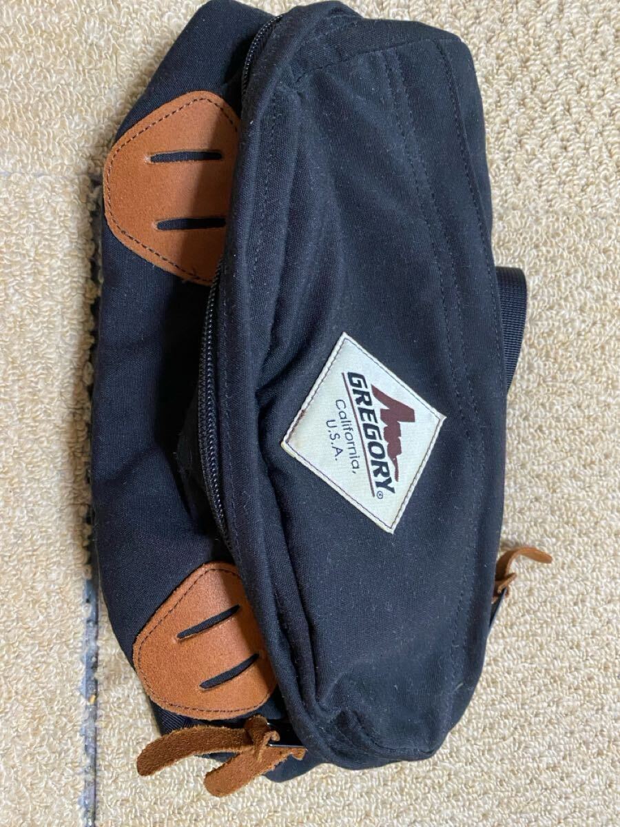★GREGORY ボディバッグ 黒　中古品　ブラック グレゴリー　ショルダー★