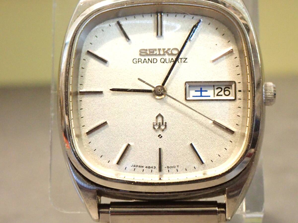 SEIKO Seiko GRAND QUARTZ мужские наручные часы 4843-5010T JAPAN