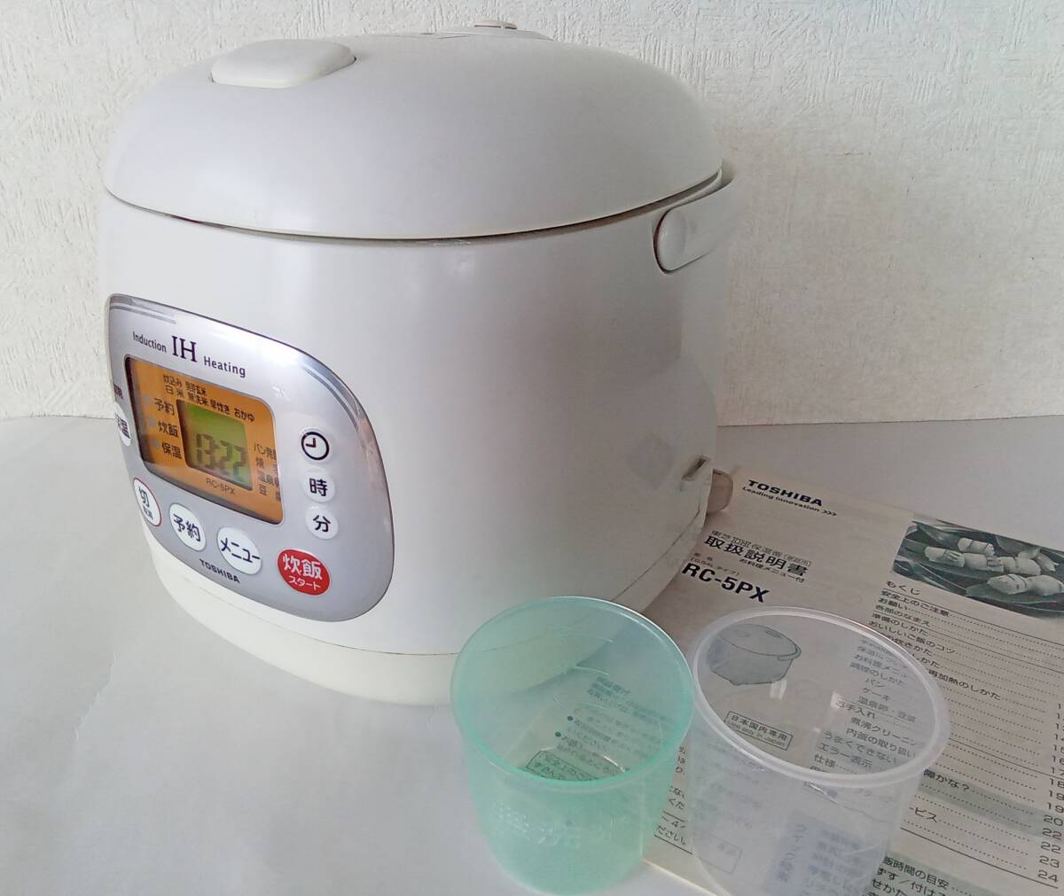 ★正常作動(dòng) 東芝 IH炊飯器 3合 5mm鍛造厚釜 RC-5PX 2009年制 0.54L TOSHIBA 