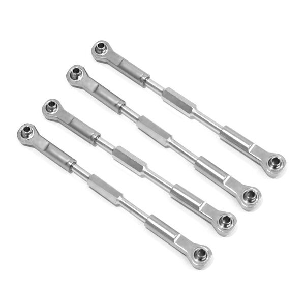 RC用 アジャストロッド ターンバックル ロッド ターンバックル ステアリング ロッド 96mm-113mm 調(diào)整可能 シルバー 4本セット