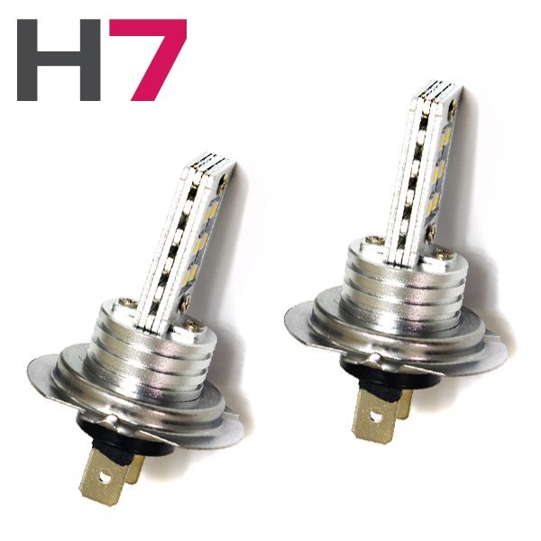 LED バルブ ヘッドライト (HiとLow) H7 ER-6F EX650A カワサキ ヒートシンク LED球 交換用 ライト ランプ 電球 ホワイト 白