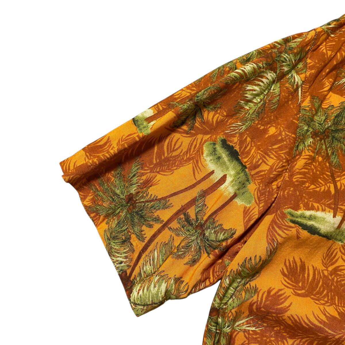 アメリカ古着 puritan ピューリタン アロハシャツ 開襟 オープンカラー レーヨン Sサイズ 【AL247】_画像4