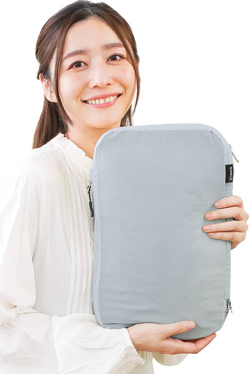 YKK採(cǎi)用】 可愛いくすみカラー 【強(qiáng)力ポリエステル採(cǎi)用 圧縮ポーチ 便利グッズ 旅行用圧縮袋 旅行 圧縮袋 コペルタ トラベルポ