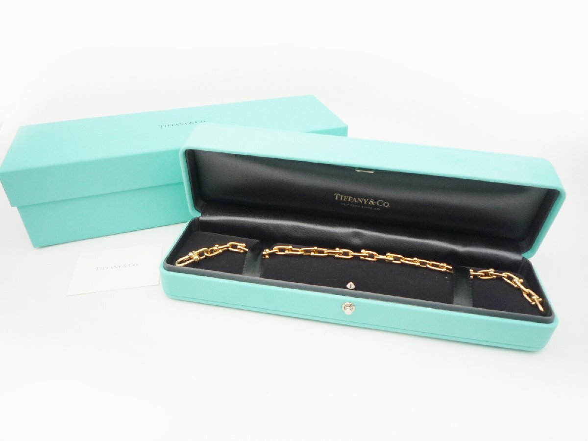 ☆Tiffany & Co. ティファニー ハードウェア ブレスレット 総重量18.2g 750 K18 ゴールド チェーン☆/N