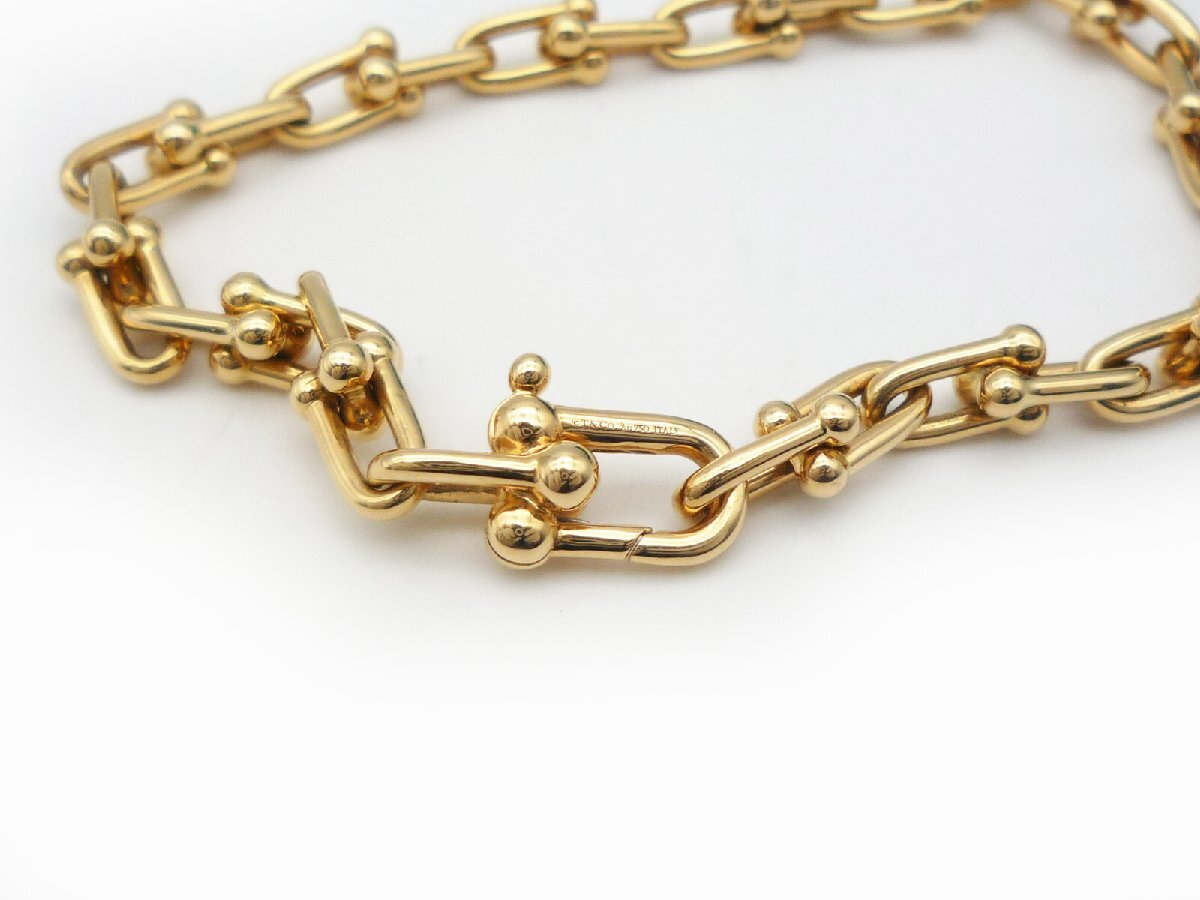 ☆Tiffany & Co. ティファニー ハードウェア ブレスレット 総重量18.2g 750 K18 ゴールド チェーン☆/N