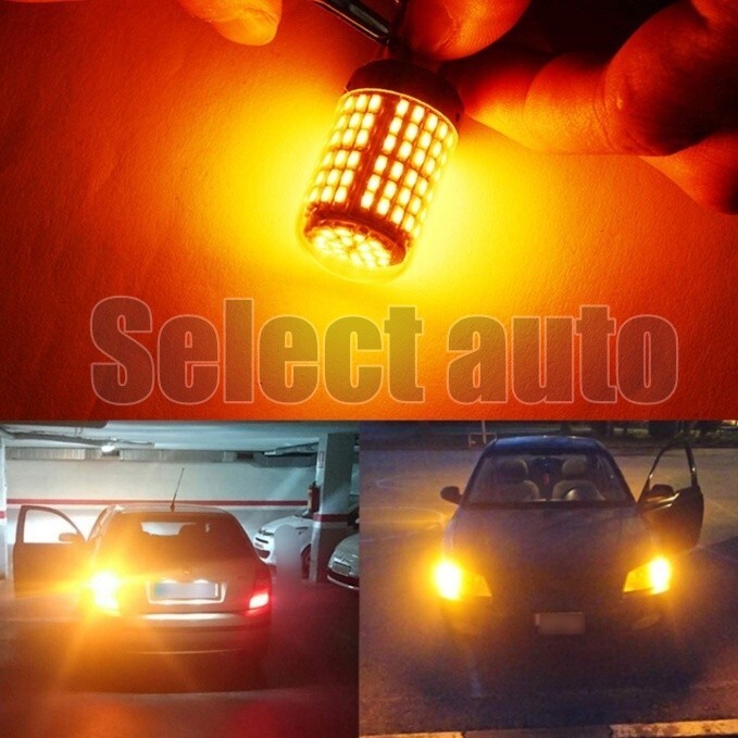 送料無料 LED ウインカー S25 シングル球 150° 180°ステルス アンバー キャンセラー內(nèi)蔵 ハイフラ防止抵抗內(nèi)蔵 ウィンカー 4個