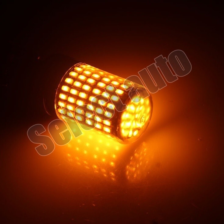 送料無料 LED ウインカー S25 シングル球 150° 180°ステルス アンバー キャンセラー內(nèi)蔵 ハイフラ防止抵抗內(nèi)蔵 ウィンカー 4個