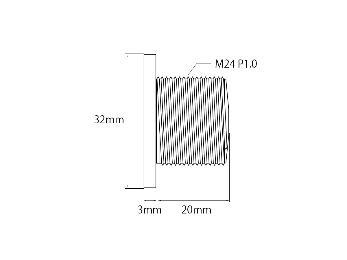 ダホン DAHON等に 64チタン制 ステアリングポスト 取り付けボルト M24×20mm P1.0 JA500