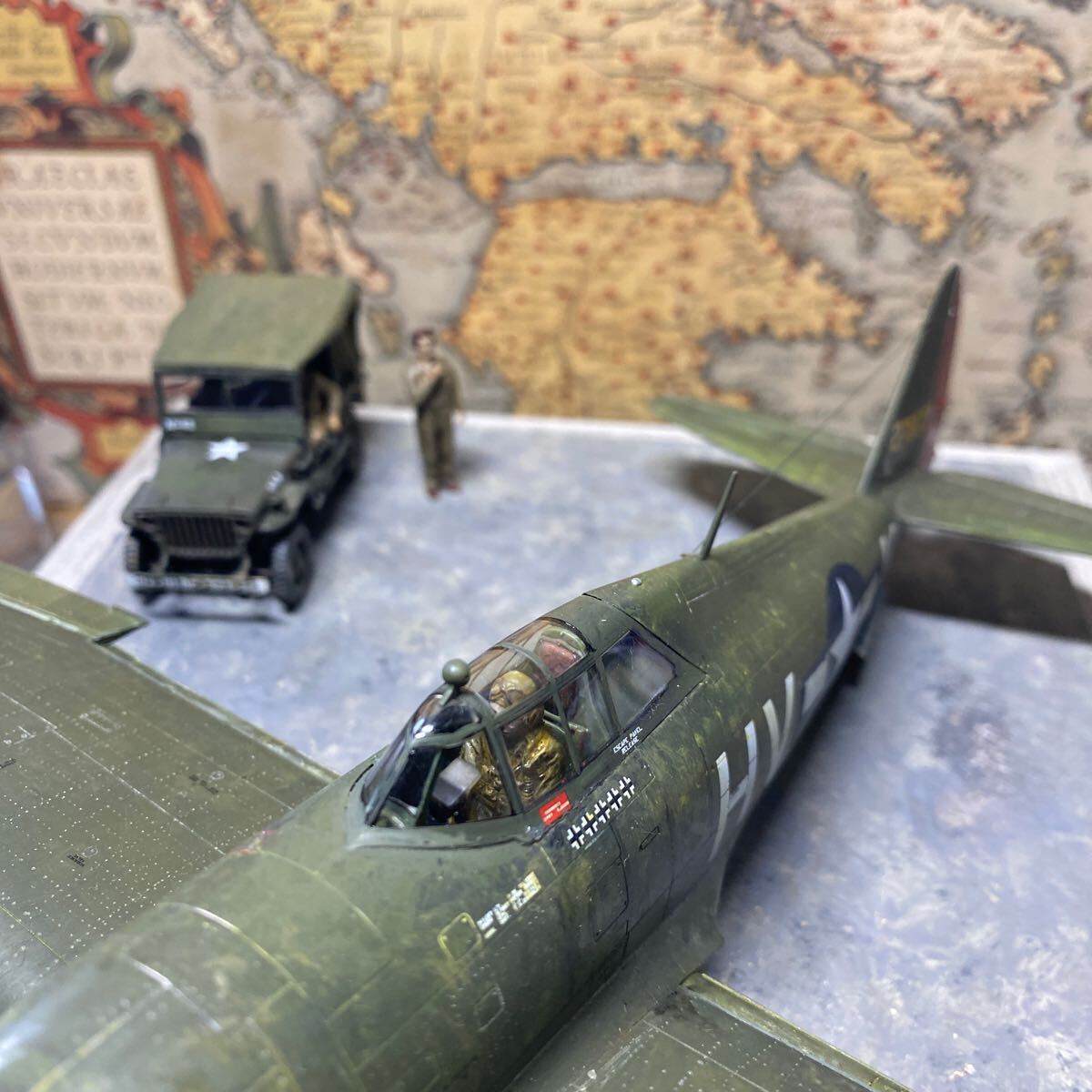 1|48 P47D Thunderbolt re. The - упаковка истребитель Jeep есть конечный продукт 