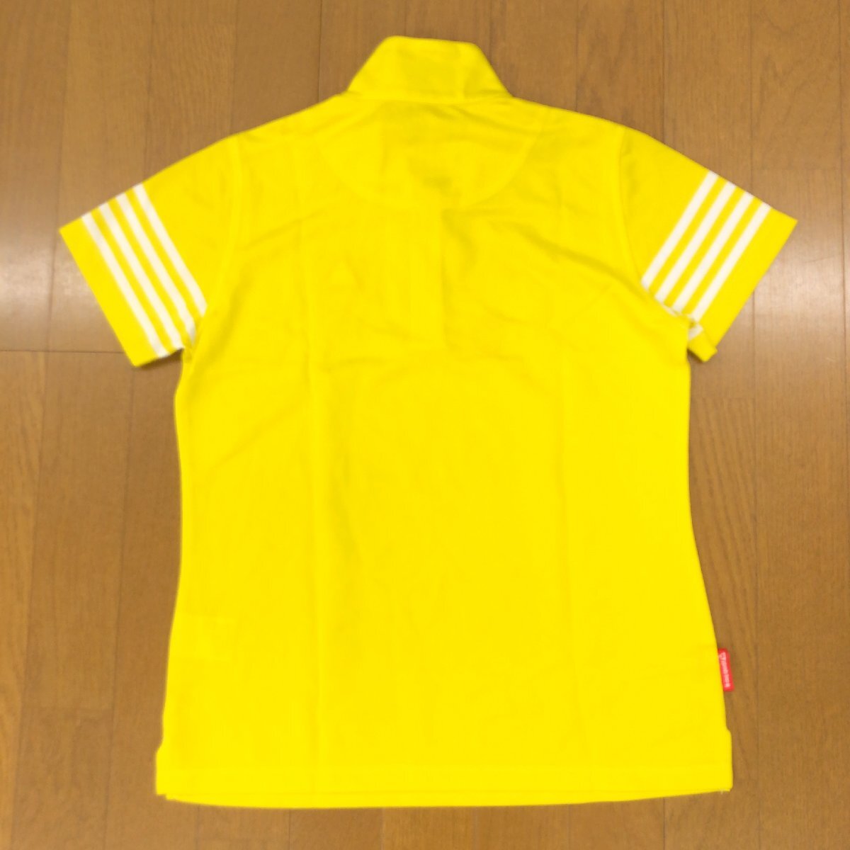極美品 le coq sportif GOLF ルコックゴルフ 定価8,690円 吸水速干 ドライ ゴルフシャツ L イエロー ポロシャツ カットソー Tシャツ 婦人