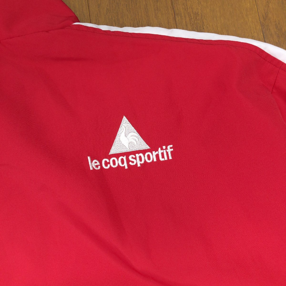 le coq sportif GOLF Le Coq Golf Logo вышивка половина Zip тянуть over Golf жакет L красный красный короткий рукав ветровка мужской 